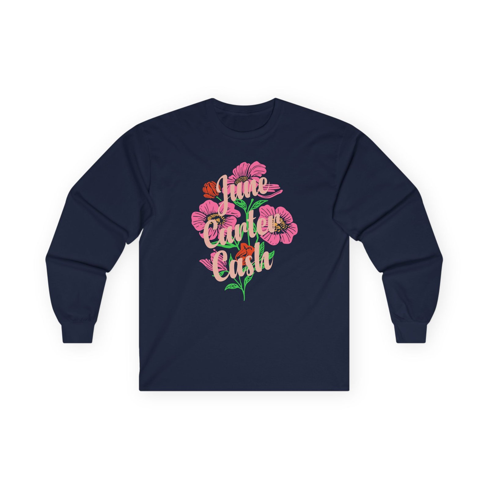 Johnny Cash June Carter Cash Flowers Unisex Ultra Cotton Long Sleeve Tee