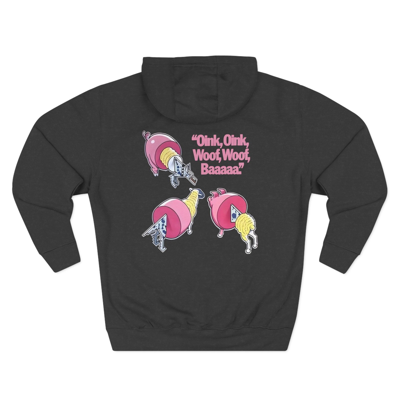 Pink Floyd Animals Oink Oink Three-Panel Fleece Hoodie