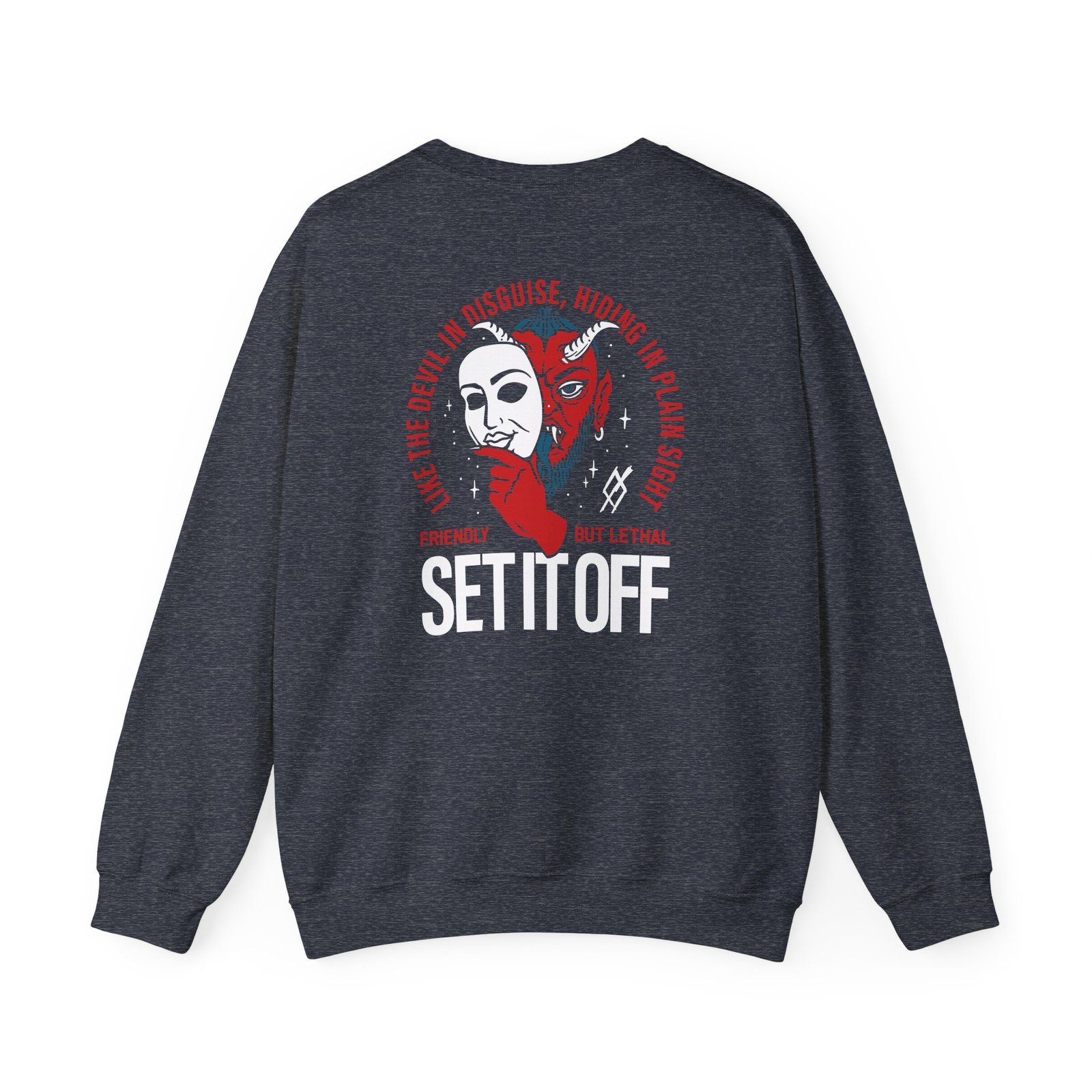 Set It Off Devil Mask Unisex Heavy Blend™ Crewneck Sweatshirt