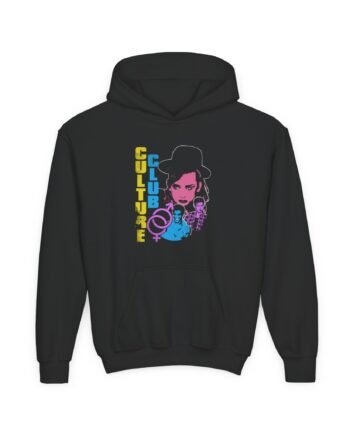Youth Boy George Neon Face Heavy Blend Hooded Sweatshirt
