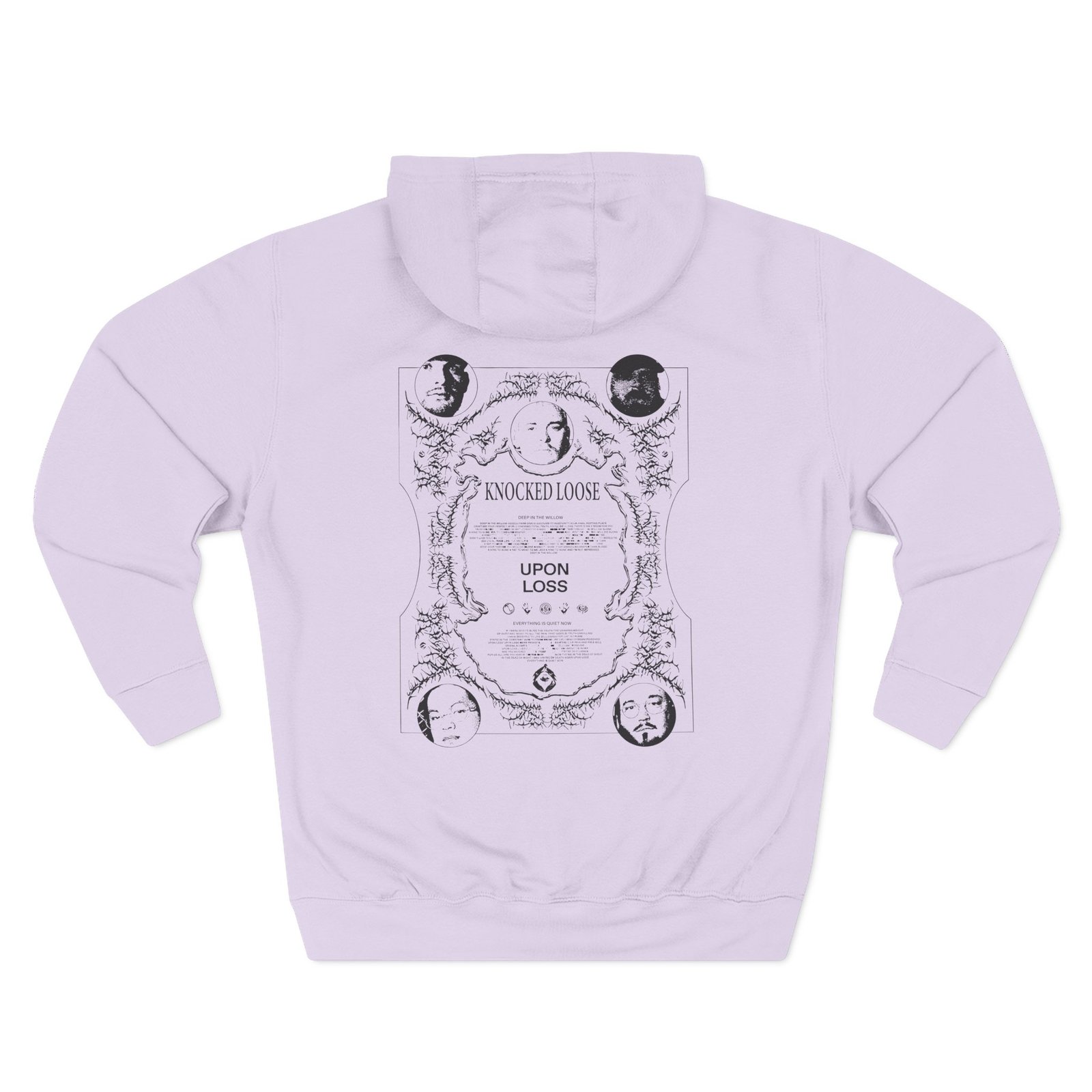 Knocked Loose Upon Loss Wolves Three-Panel Fleece Hoodie