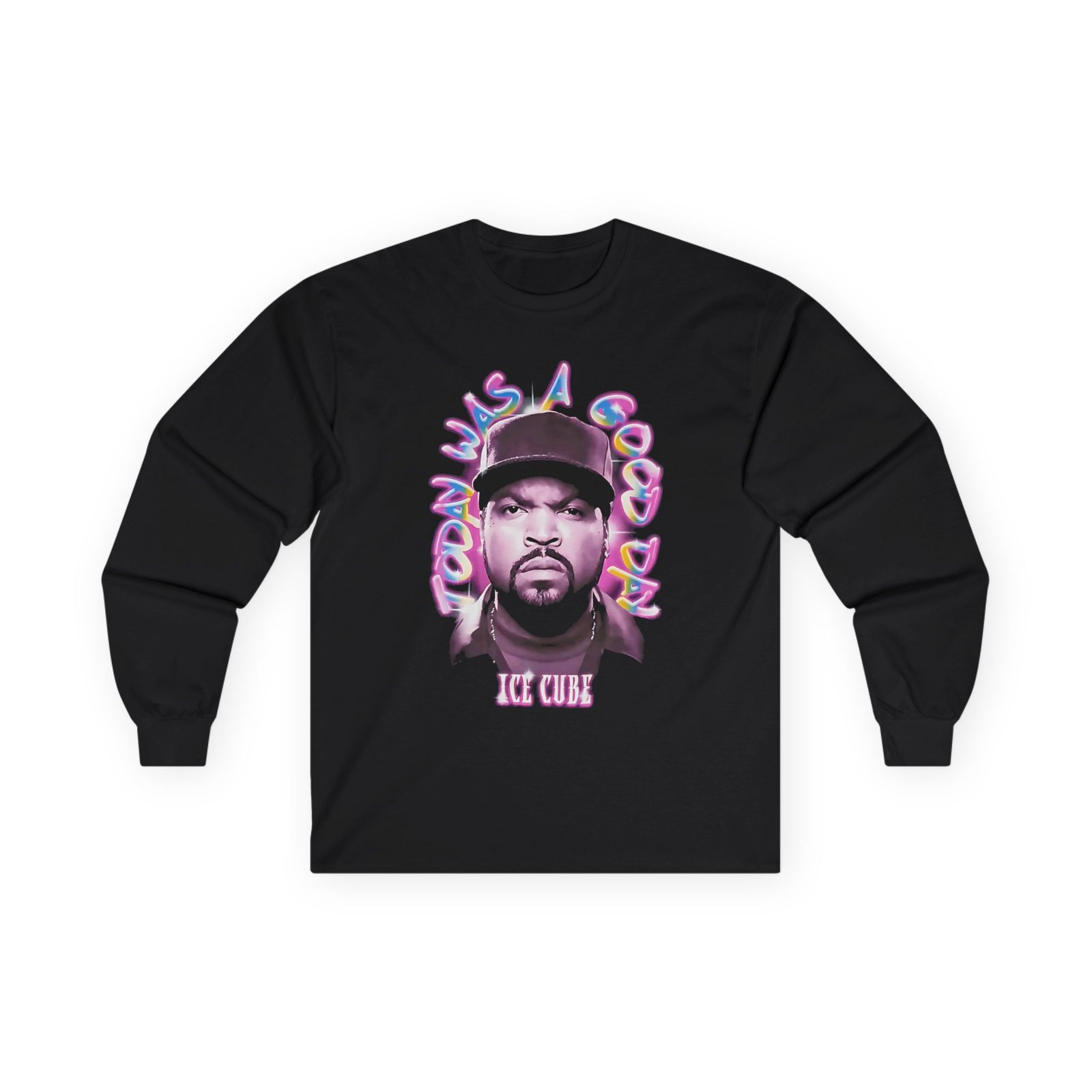 Ice Cube Airbrush Portrait Unisex Ultra Cotton Long Sleeve Tee