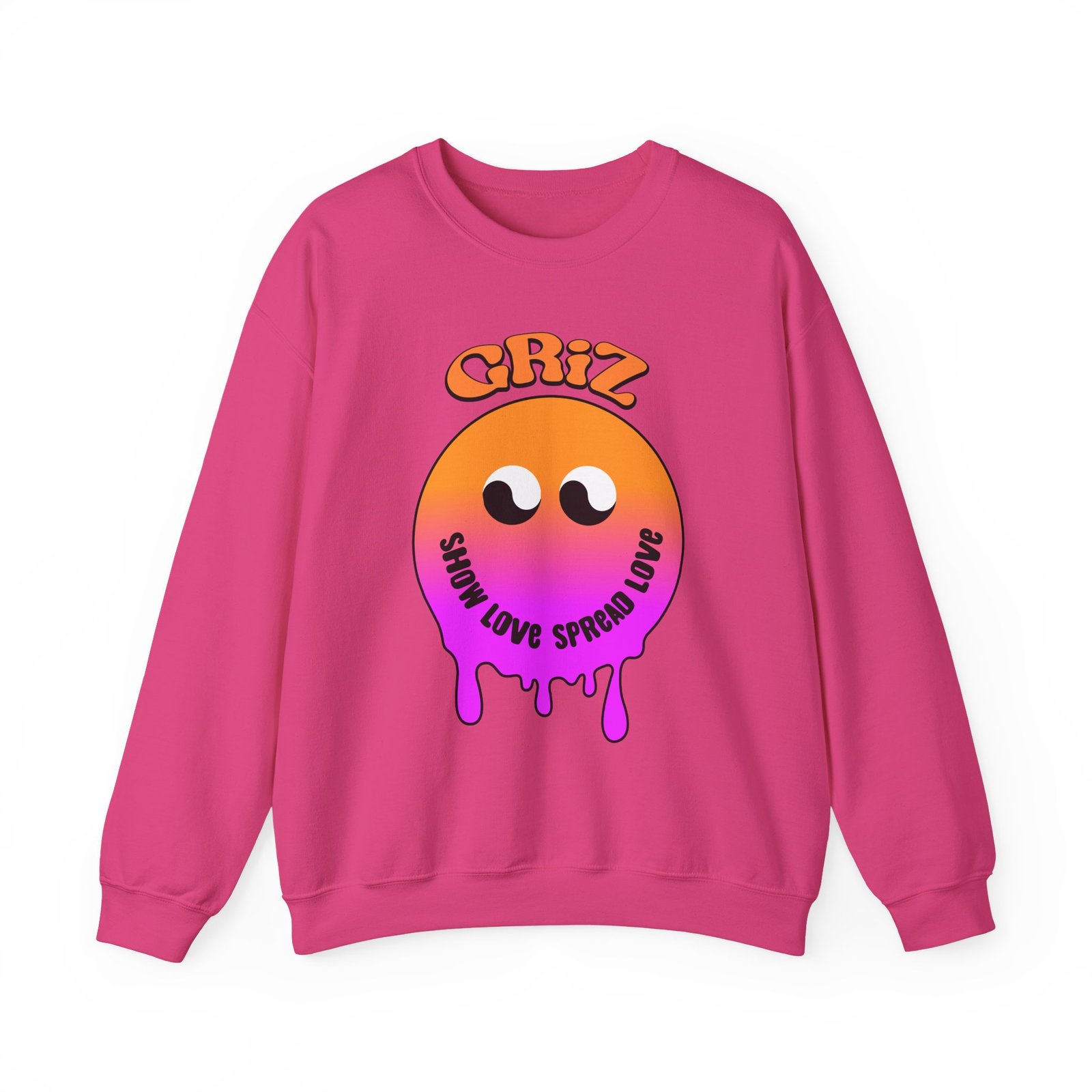 Griz SLSL Drippyy Smileyy Unisex Heavy Blend™ Crewneck Sweatshirt