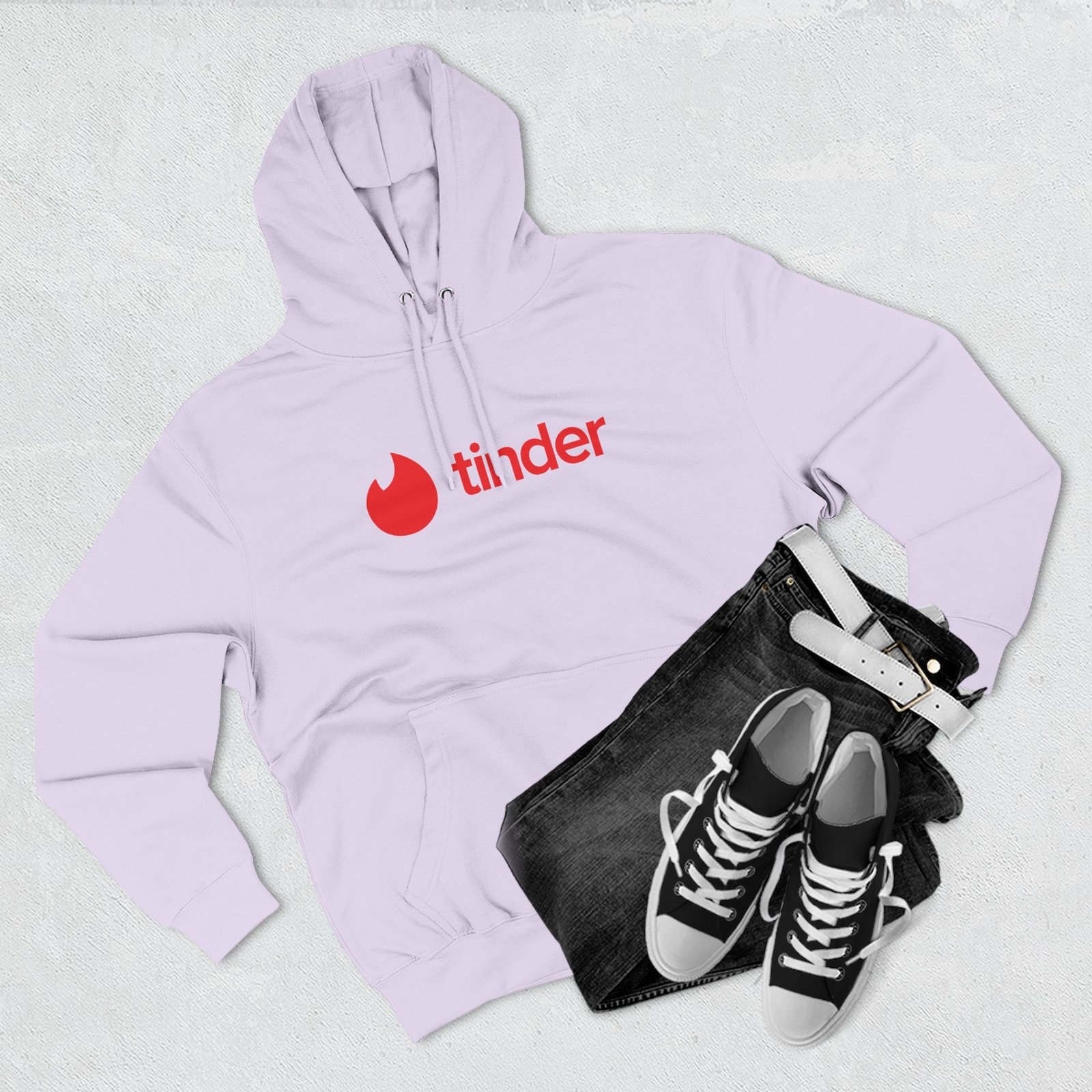 Red Handed Tinder Three-panel Fleece Hoodie