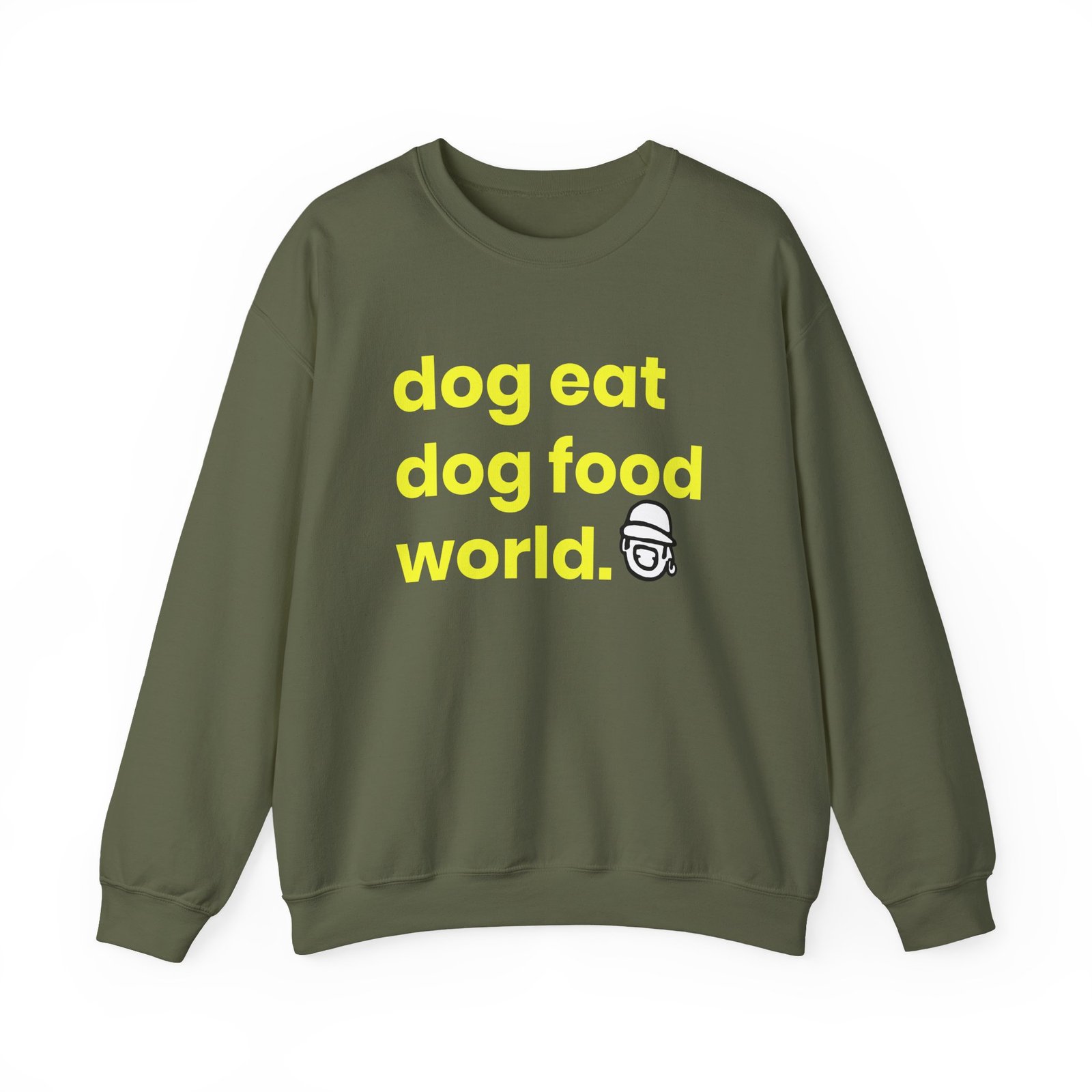 Niko B Dog Eat Dog Food World Unisex Heavy Blend™ Crewneck Sweatshirt