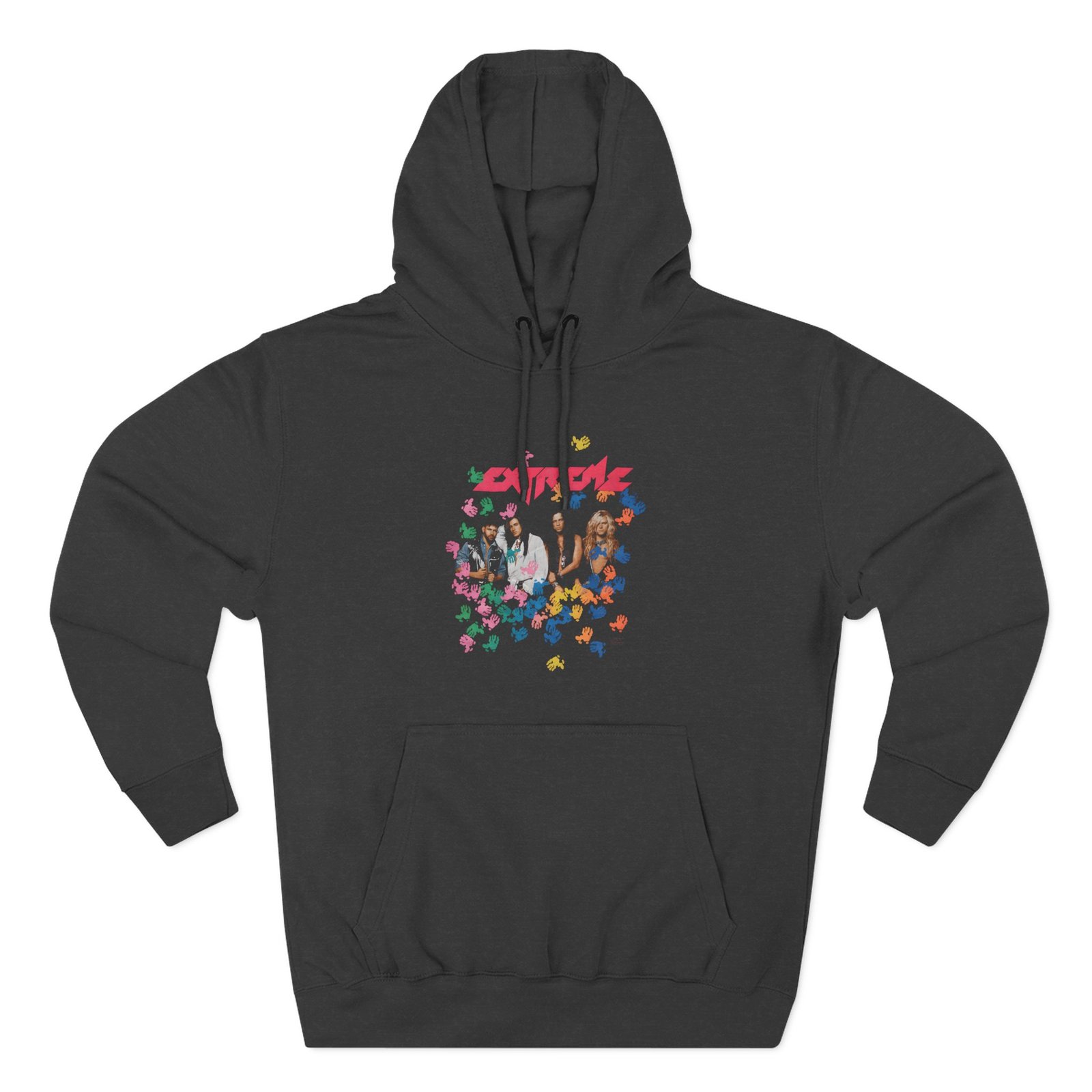 Extreme 90s Get the Funk Out Rock Band Three-Panel Fleece Hoodie