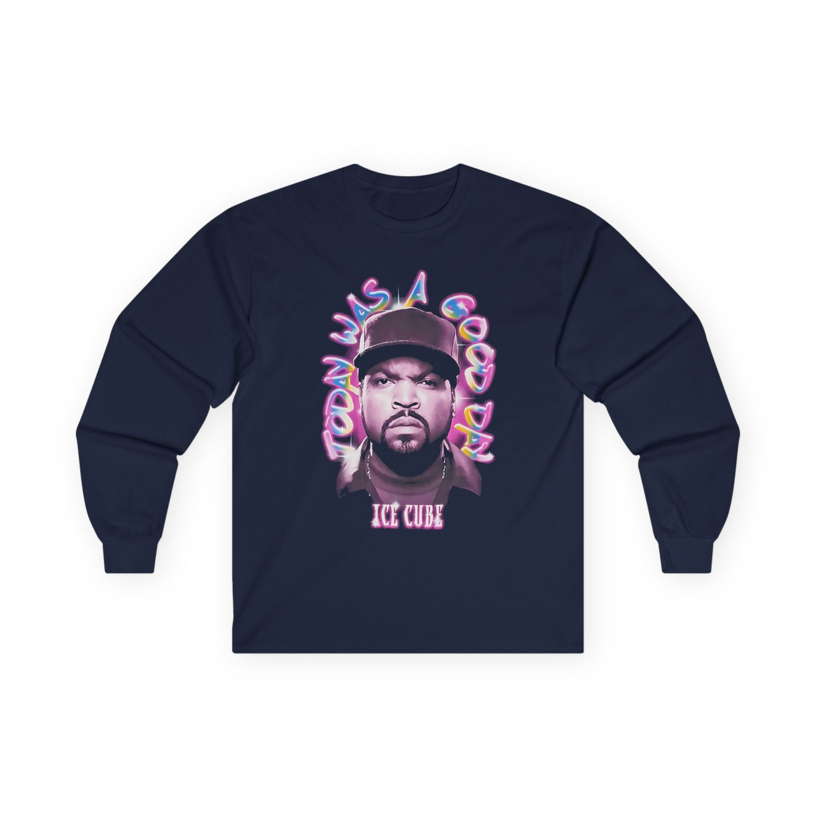Ice Cube Airbrush Portrait Unisex Ultra Cotton Long Sleeve Tee