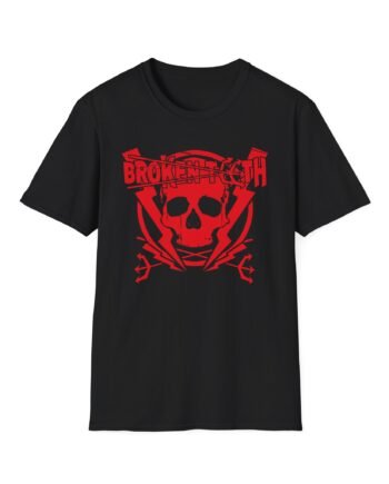 Broken Teeth Red Skull Unisex Softstyle T-Shirt