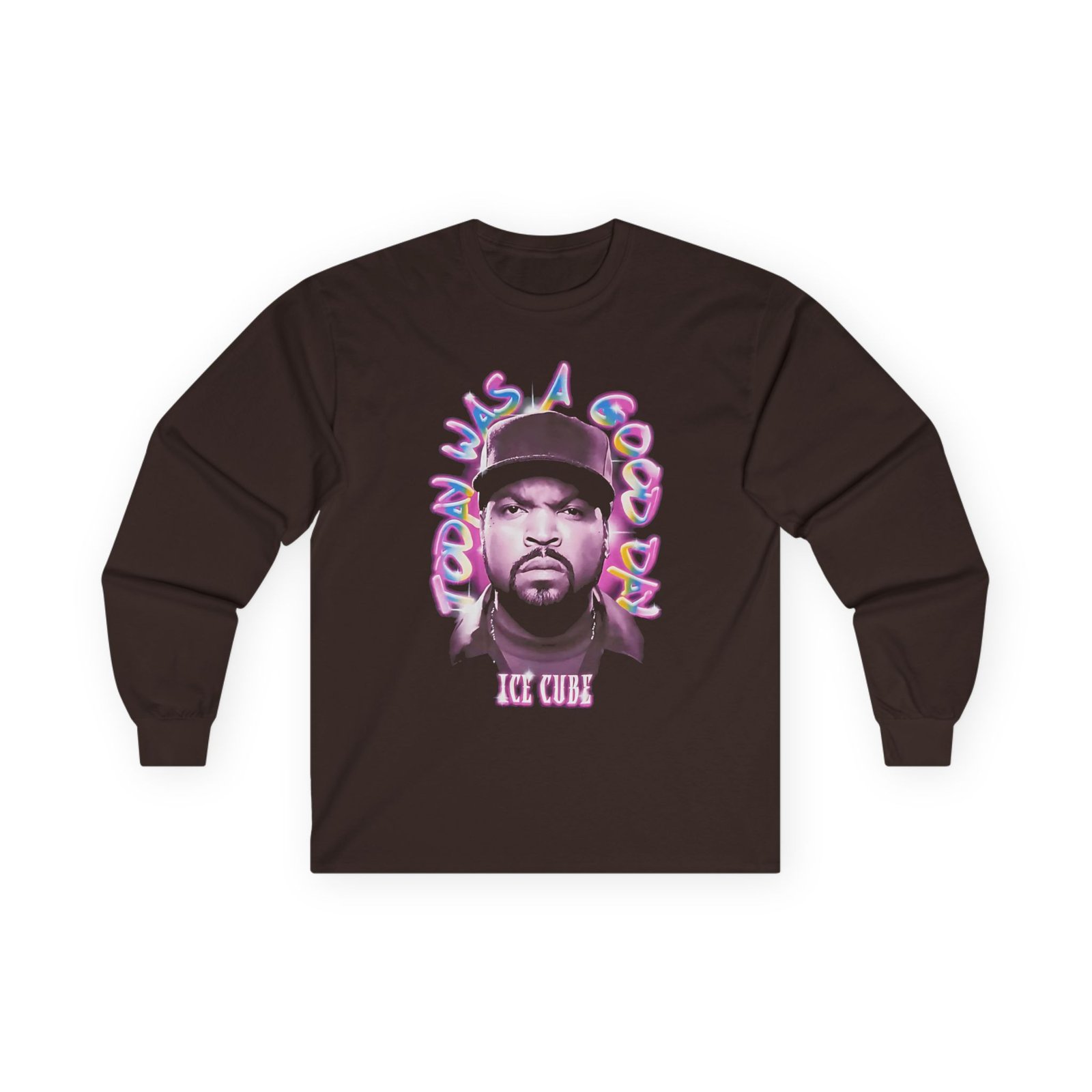 Ice Cube Airbrush Portrait Unisex Ultra Cotton Long Sleeve Tee