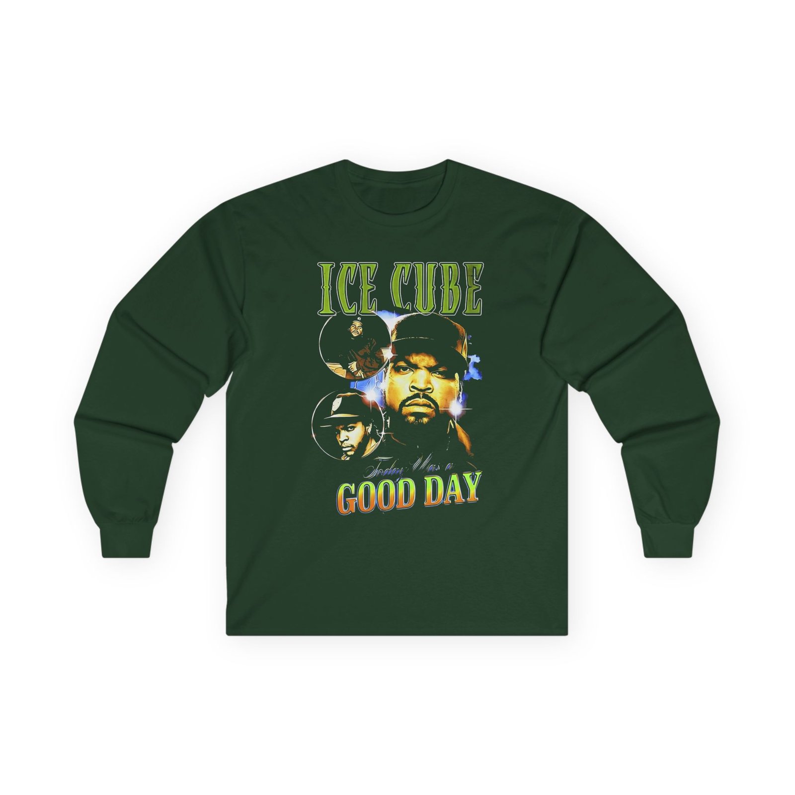 Ice Cube Good Day Photo Collage Unisex Ultra Cotton Long Sleeve Tee
