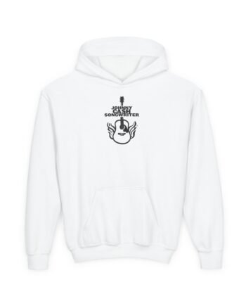 Youth Johnny Cash Flaming Guitar Heavy Blend Hooded Sweatshirt