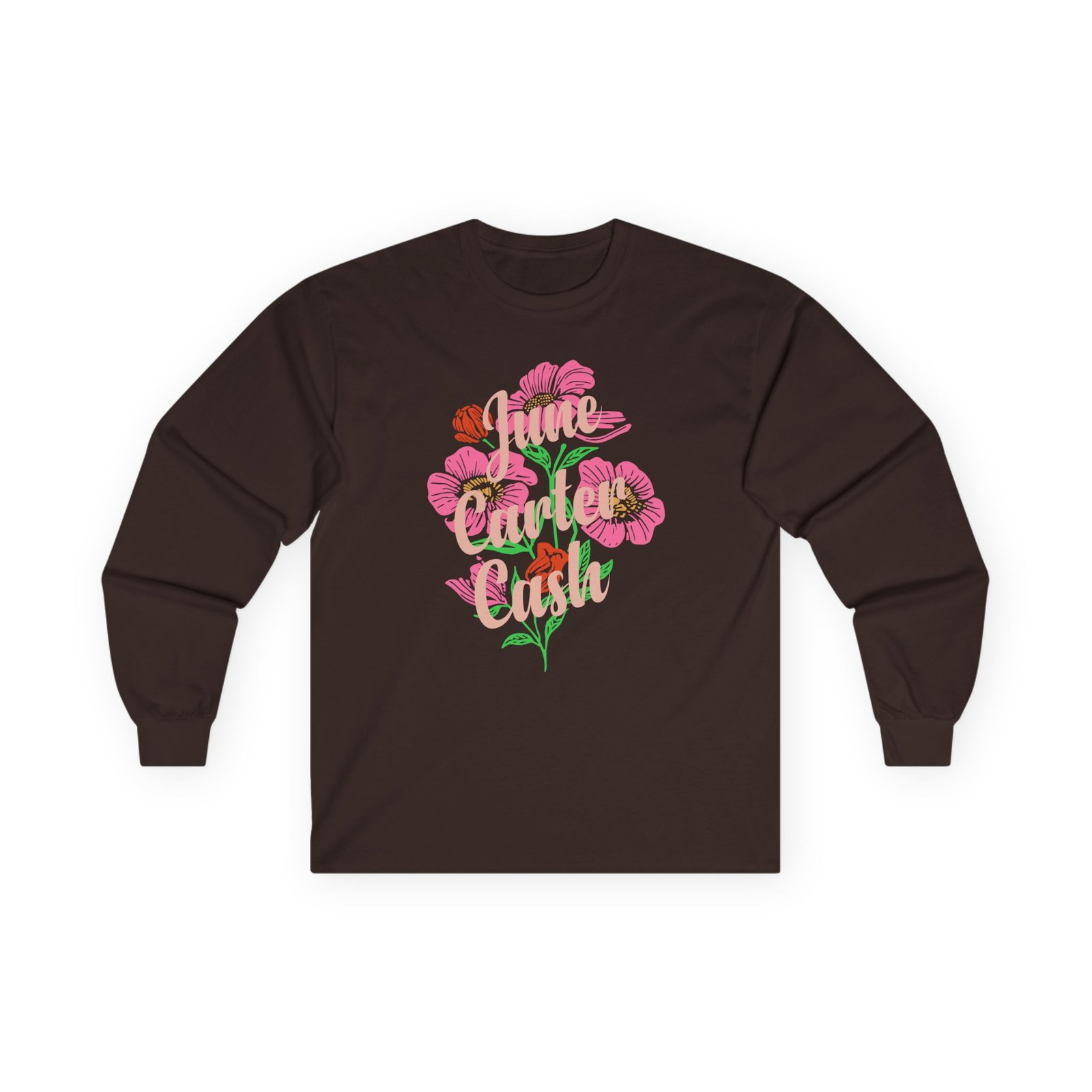 Johnny Cash June Carter Cash Flowers Unisex Ultra Cotton Long Sleeve Tee
