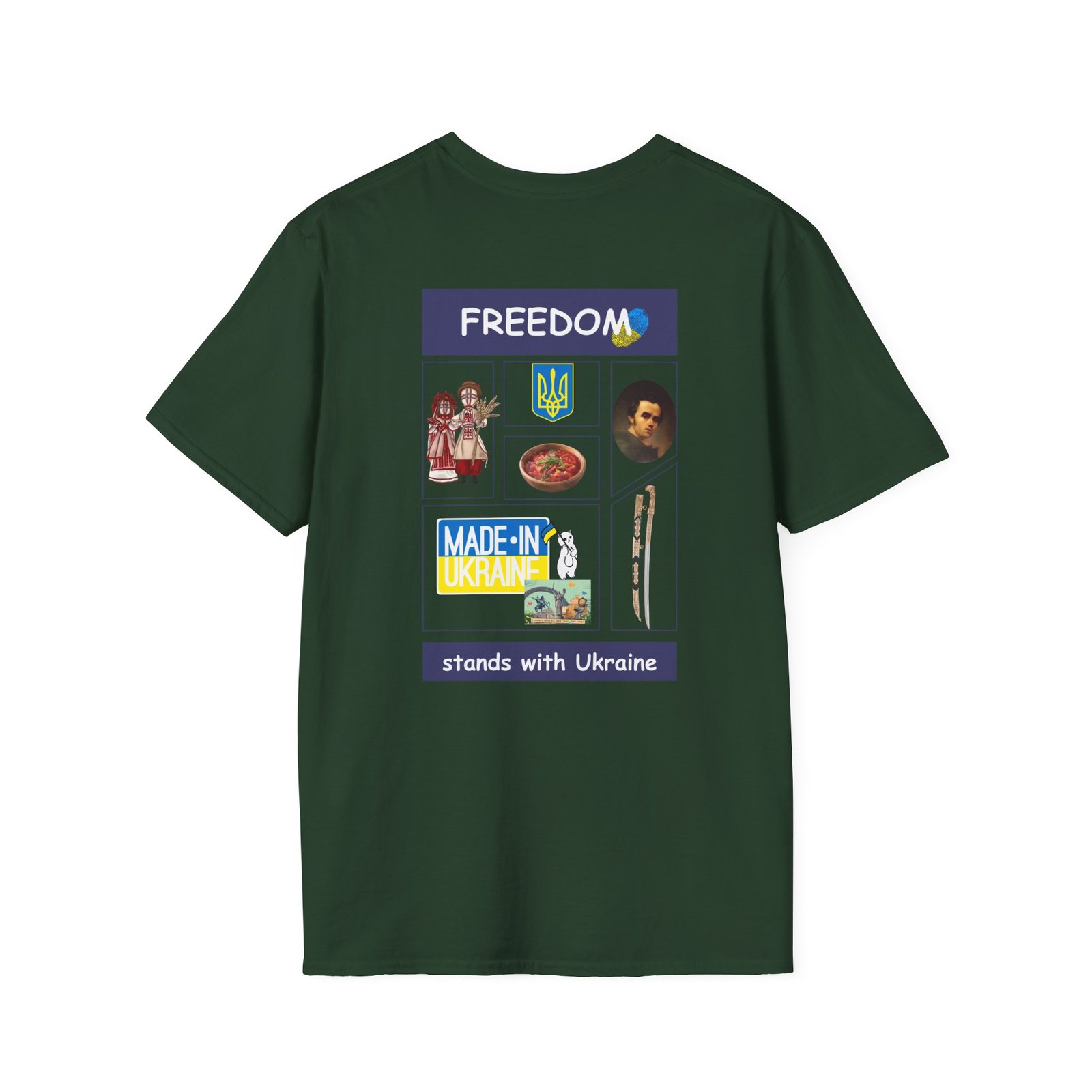 Ukraine - Freedom stands with Ukraine Unisex Softstyle T-Shirt