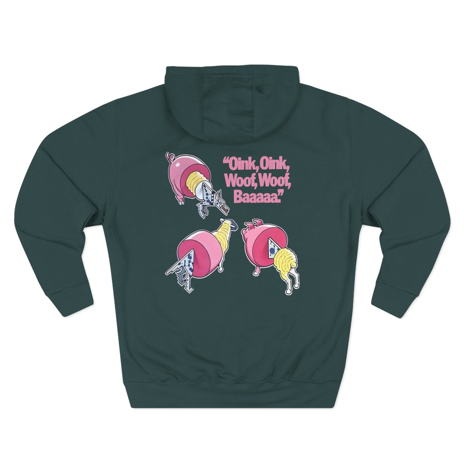 Pink Floyd Animals Oink Oink Three-Panel Fleece Hoodie