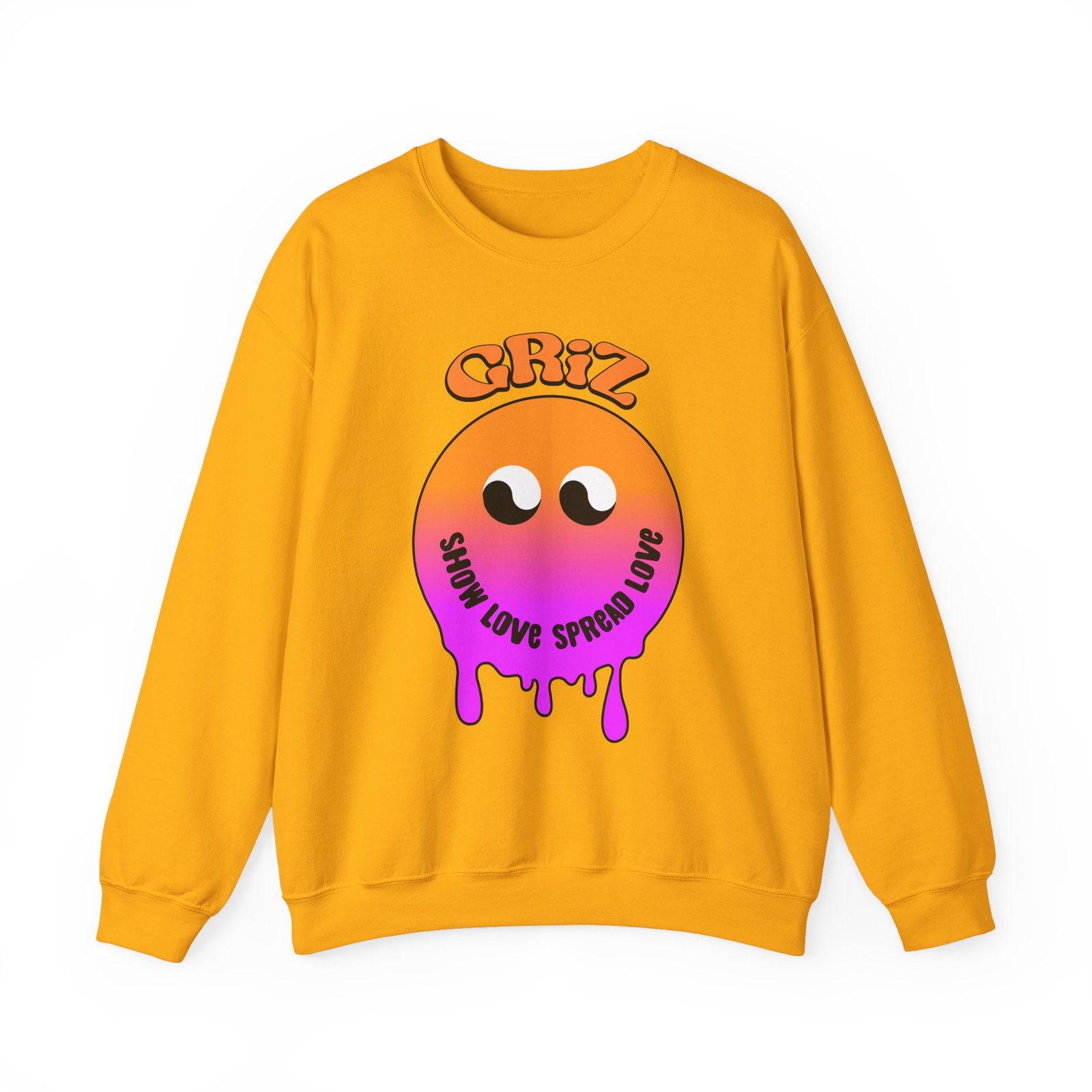 Griz SLSL Drippyy Smileyy Unisex Heavy Blend™ Crewneck Sweatshirt