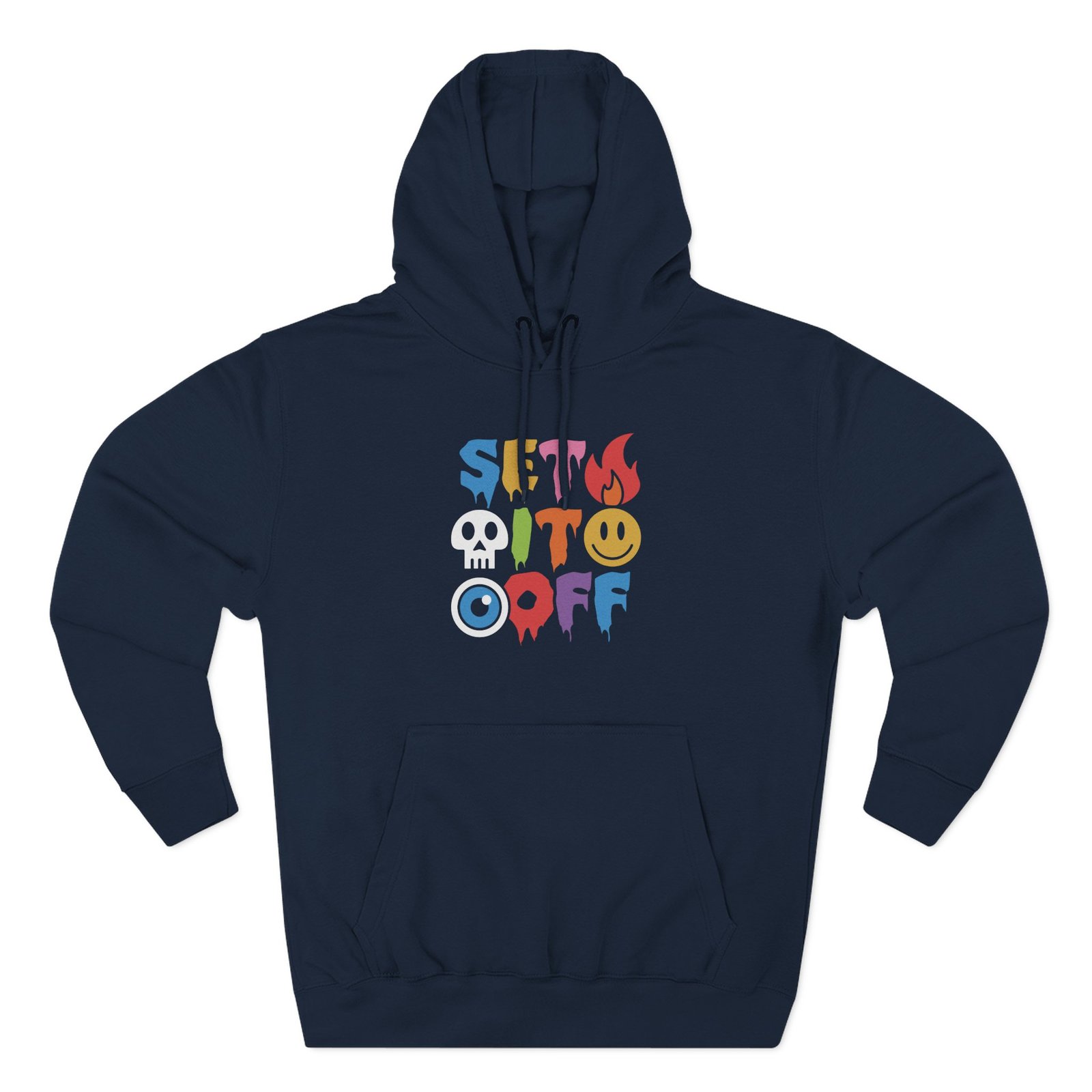 Set It Off Elsewhere Emojis Three-Panel Fleece Hoodie