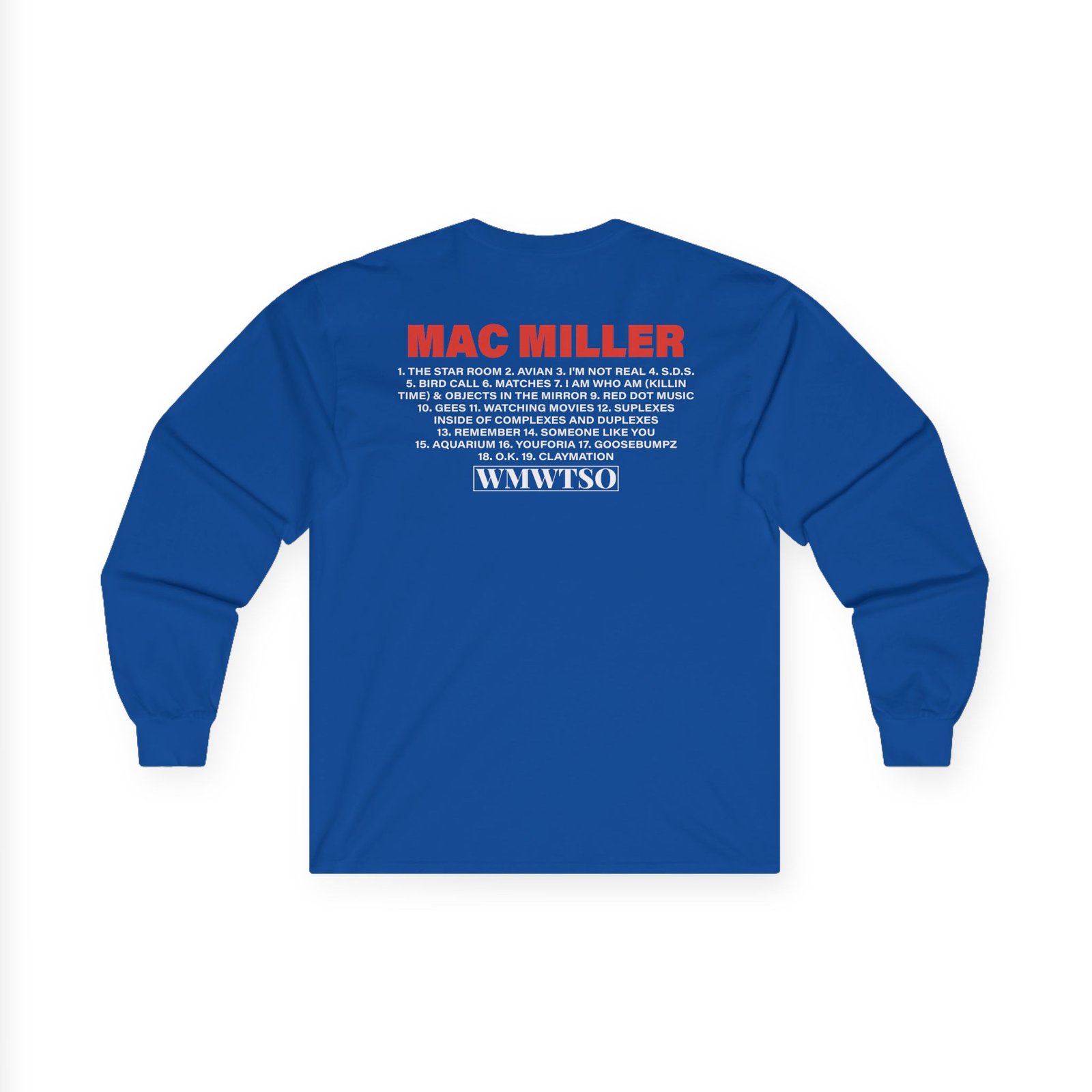 Mac Miller Wmwtso Track List Unisex Ultra Cotton Long Sleeve Tee