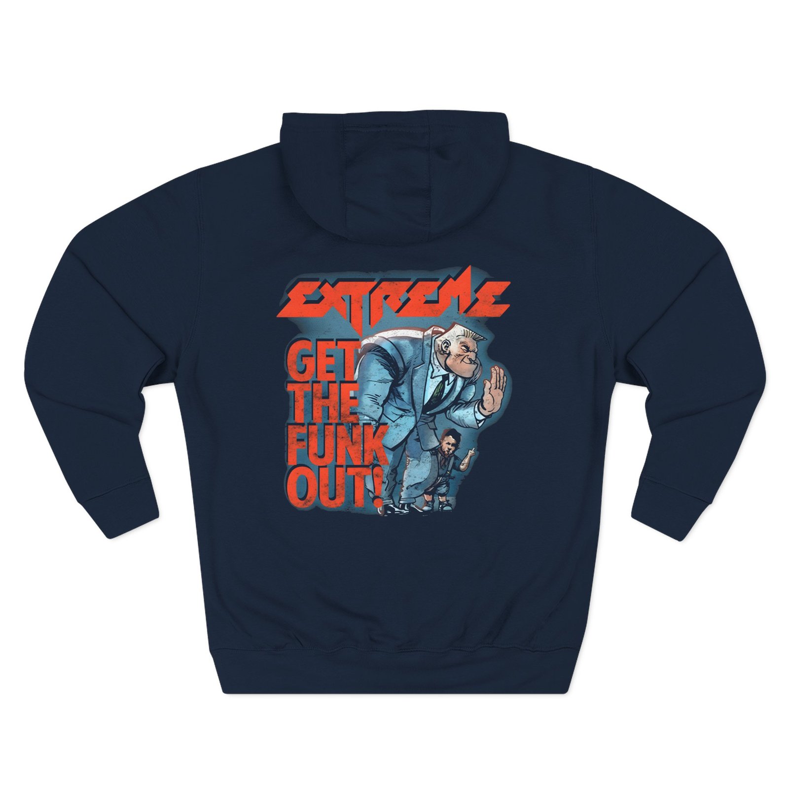 Extreme 90s Get the Funk Out Rock Band Three-Panel Fleece Hoodie