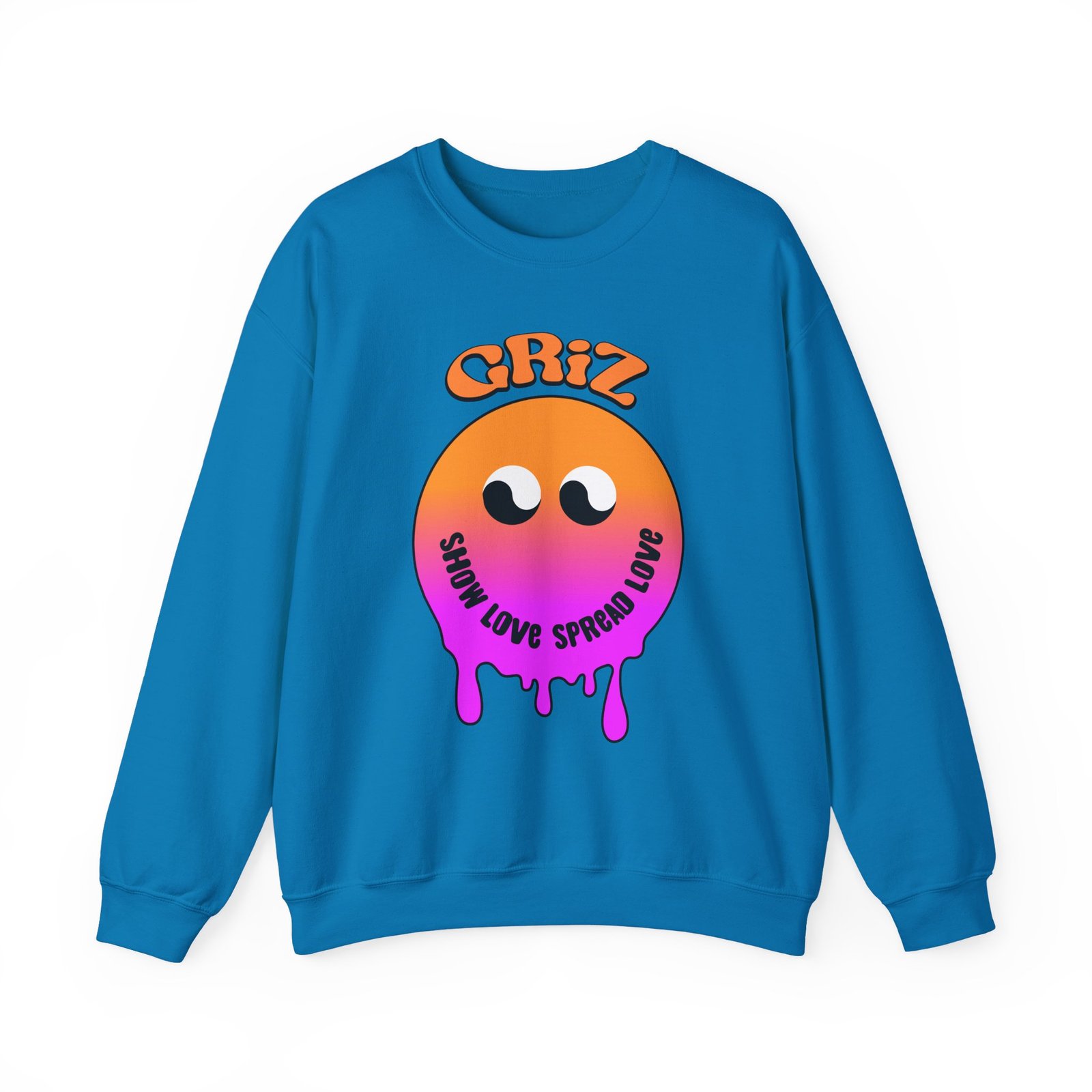 Griz SLSL Drippyy Smileyy Unisex Heavy Blend™ Crewneck Sweatshirt