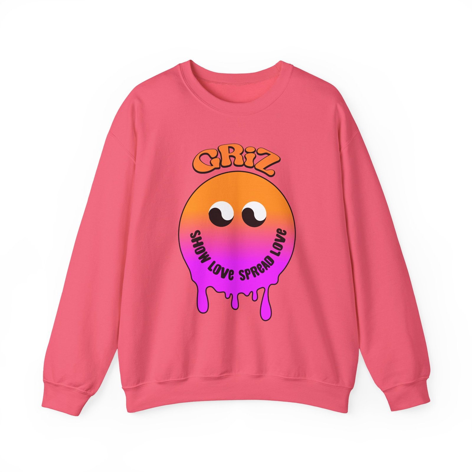 Griz SLSL Drippyy Smileyy Unisex Heavy Blend™ Crewneck Sweatshirt