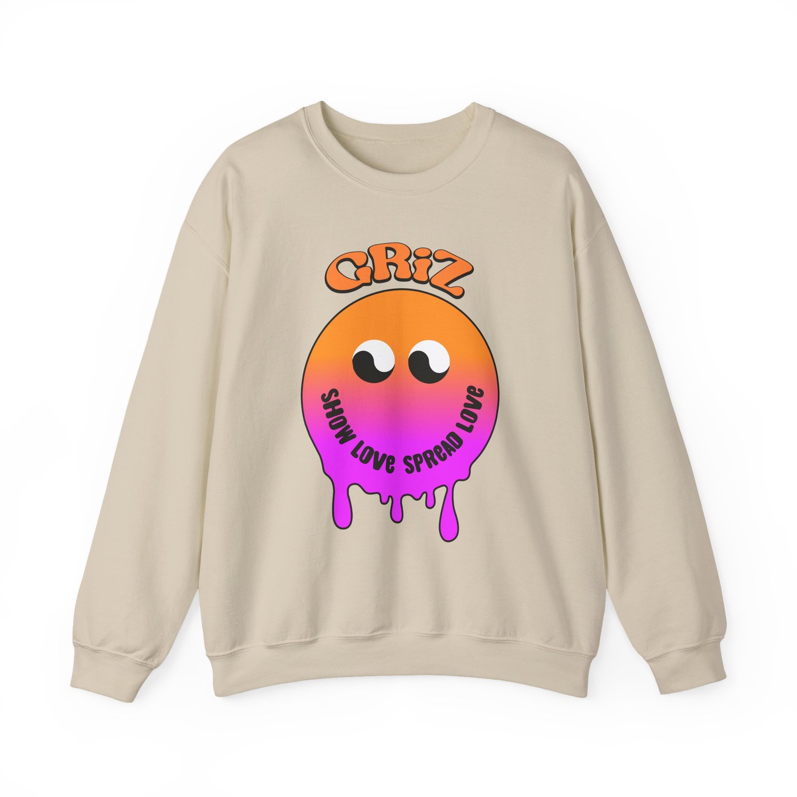 Griz SLSL Drippyy Smileyy Unisex Heavy Blend™ Crewneck Sweatshirt
