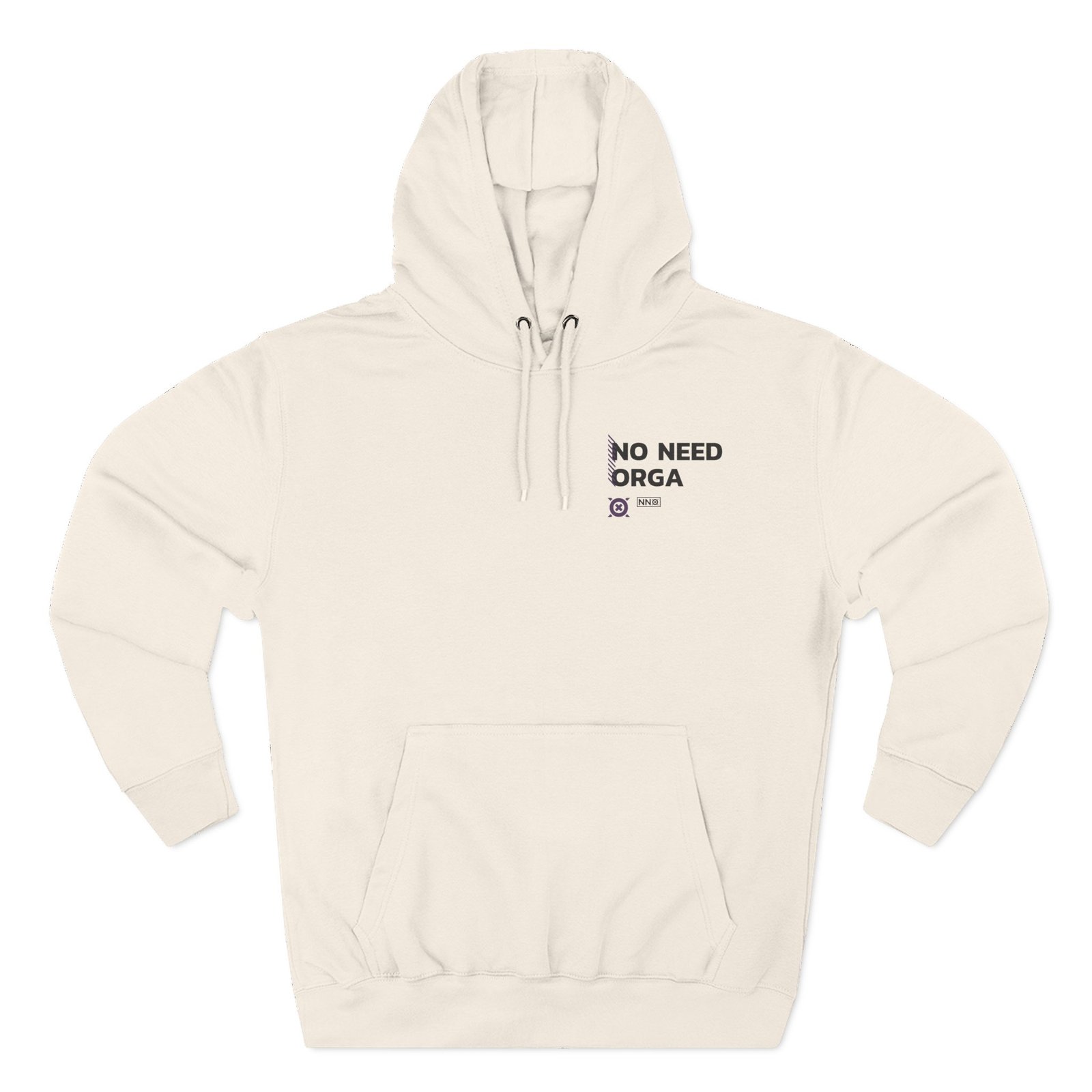 No Need Orga Three-Panel Fleece Hoodie