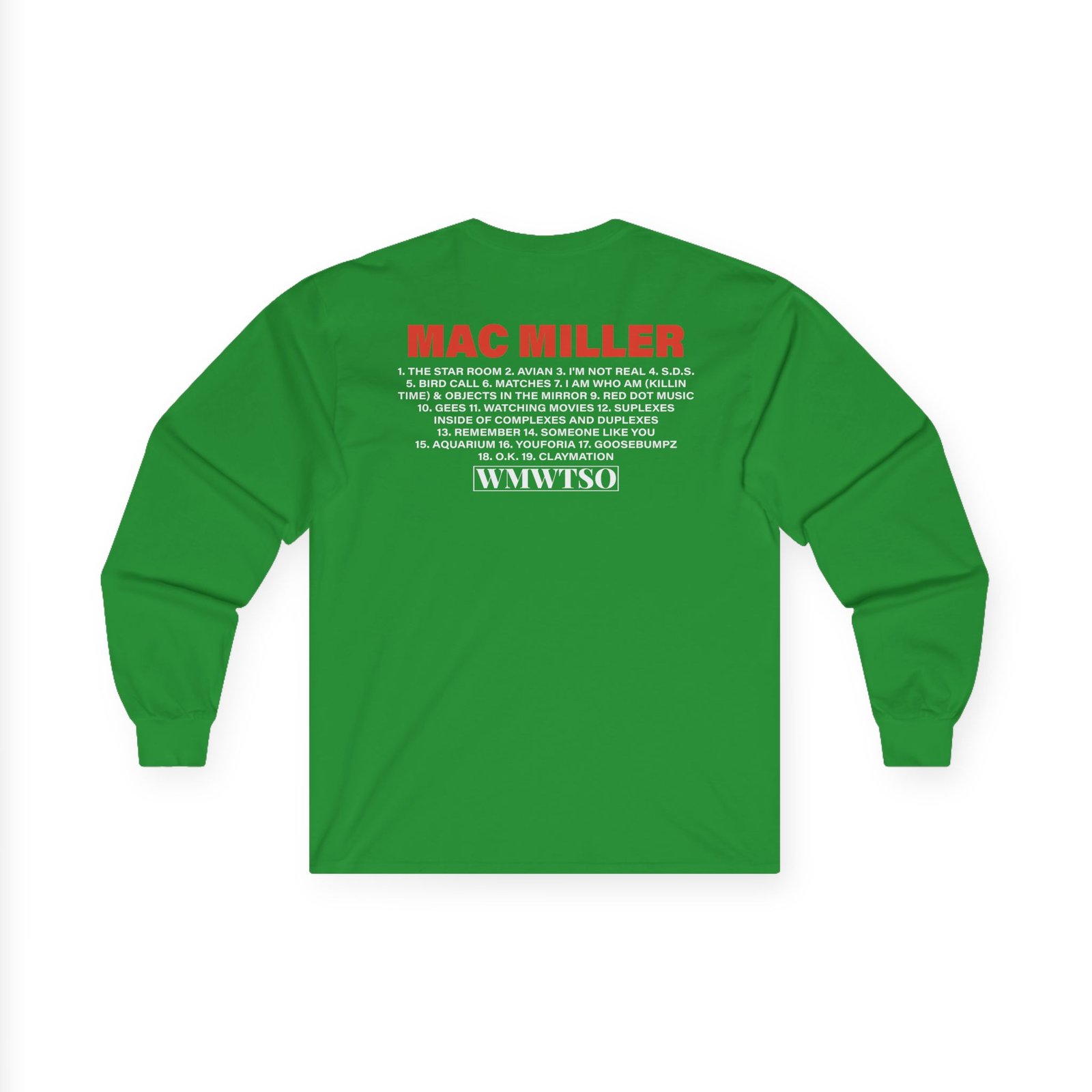 Mac Miller Wmwtso Track List Unisex Ultra Cotton Long Sleeve Tee