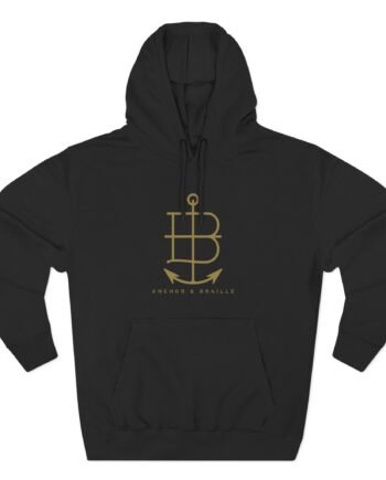 Anchor and Braille Three-Panel Fleece Hoodie
