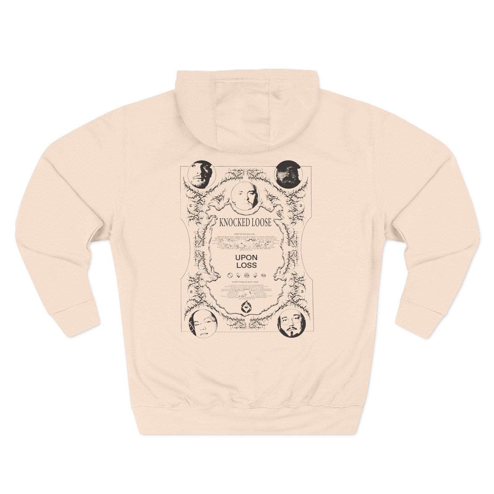 Knocked Loose Upon Loss Wolves Three-Panel Fleece Hoodie