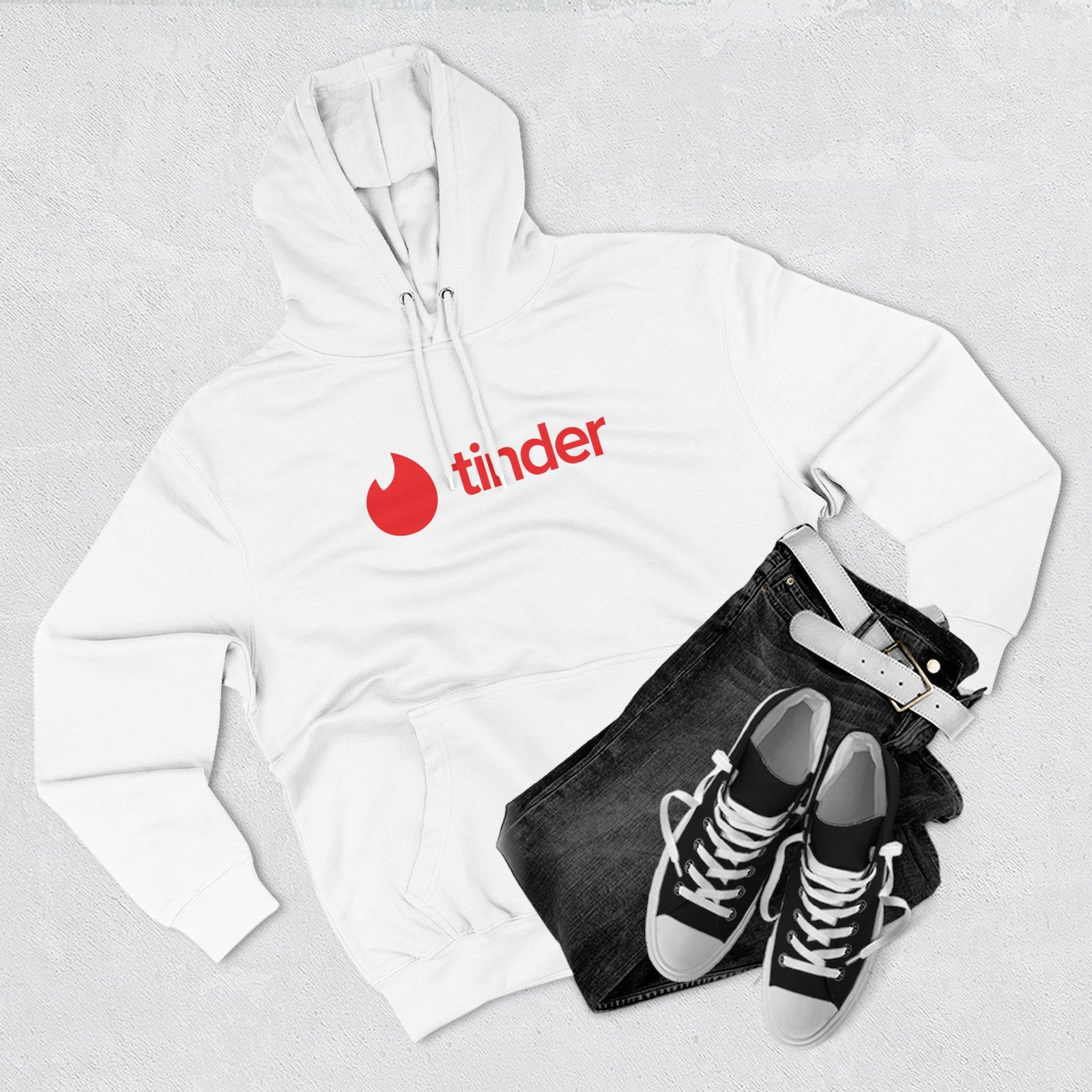 Red Handed Tinder Three-panel Fleece Hoodie