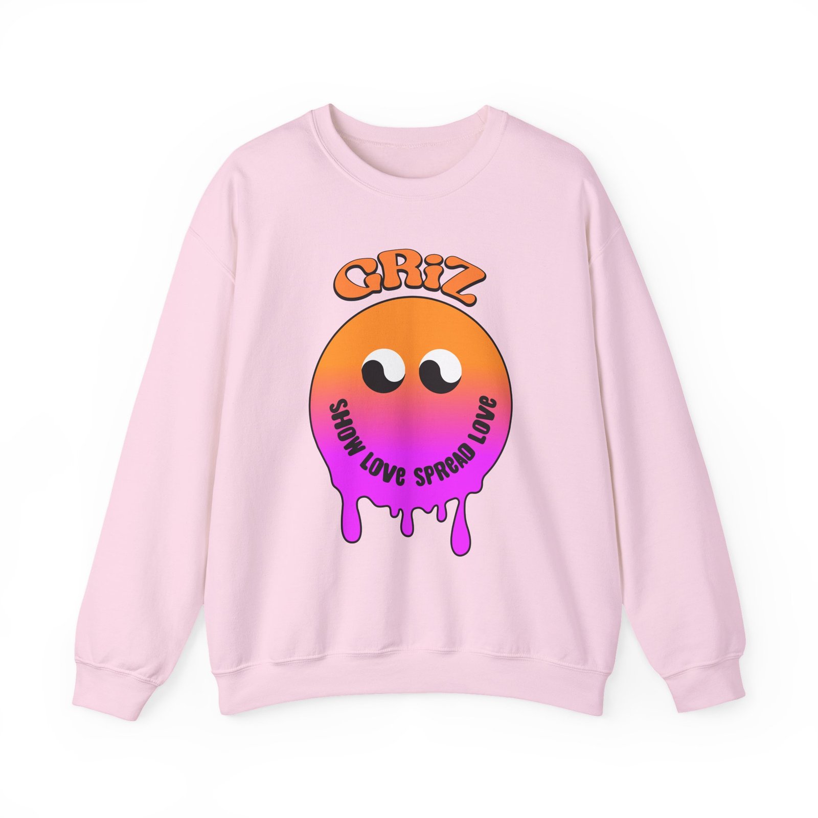 Griz SLSL Drippyy Smileyy Unisex Heavy Blend™ Crewneck Sweatshirt