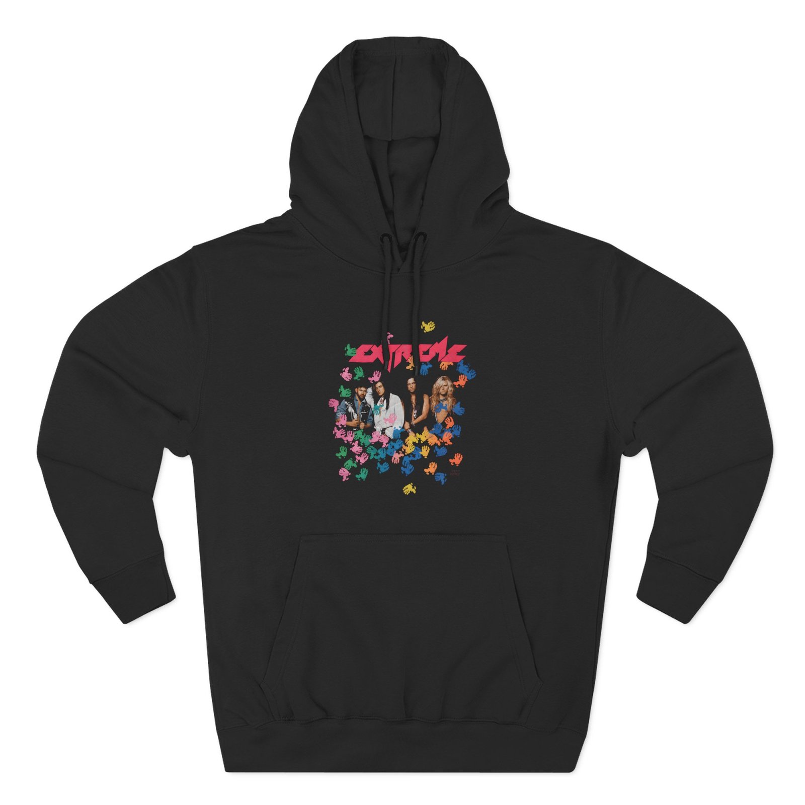 Extreme 90s Get the Funk Out Rock Band Three-Panel Fleece Hoodie