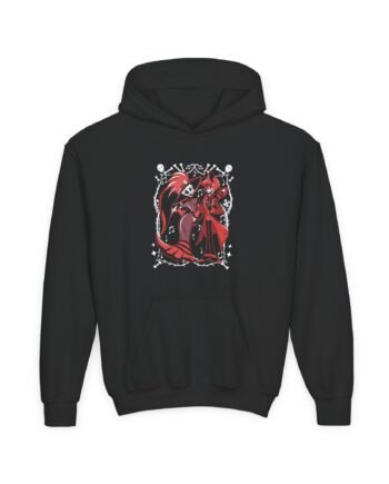 Youth Hazbin Hotel Rosie & Alastor Ace Heavy Blend Hooded Sweatshirt