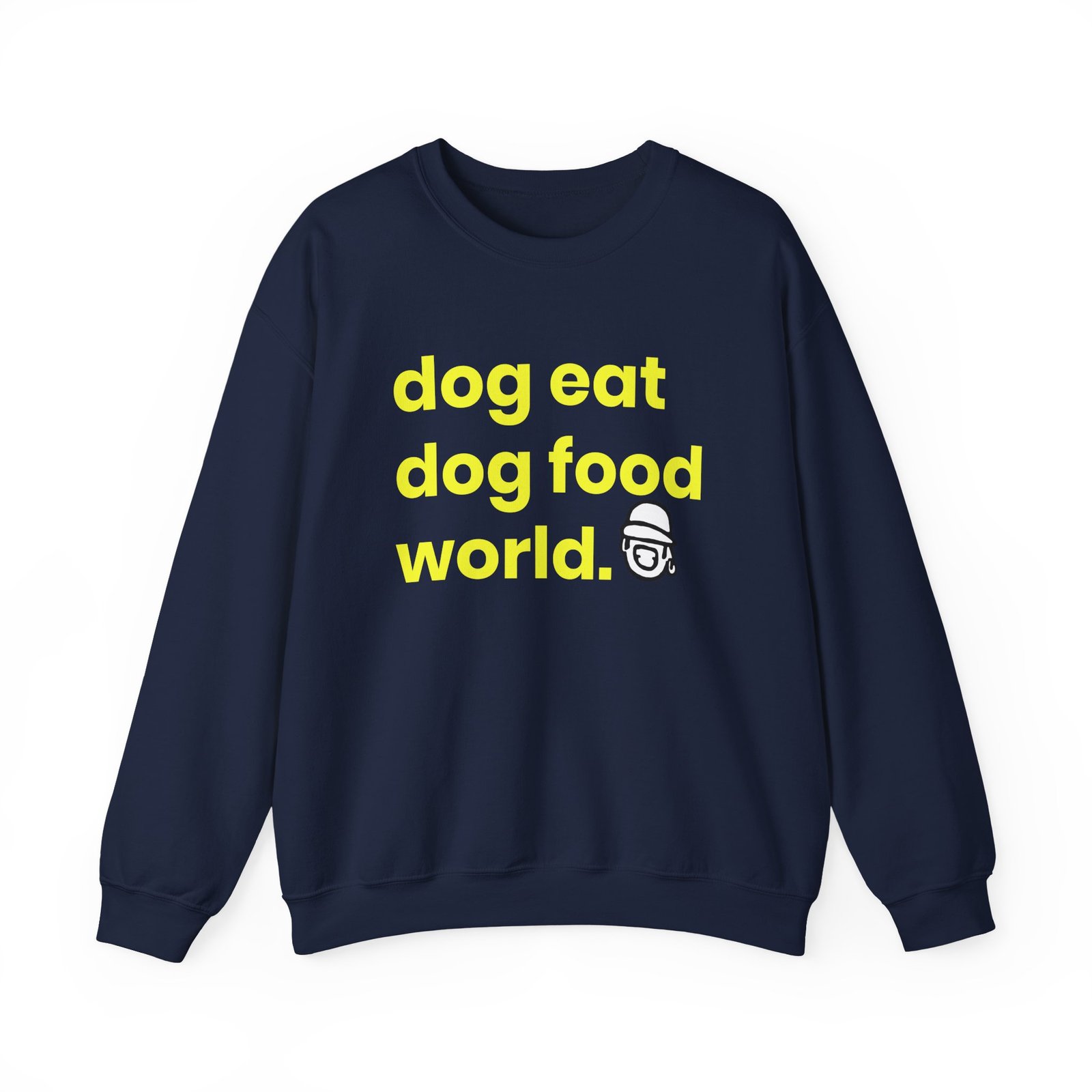 Niko B Dog Eat Dog Food World Unisex Heavy Blend™ Crewneck Sweatshirt
