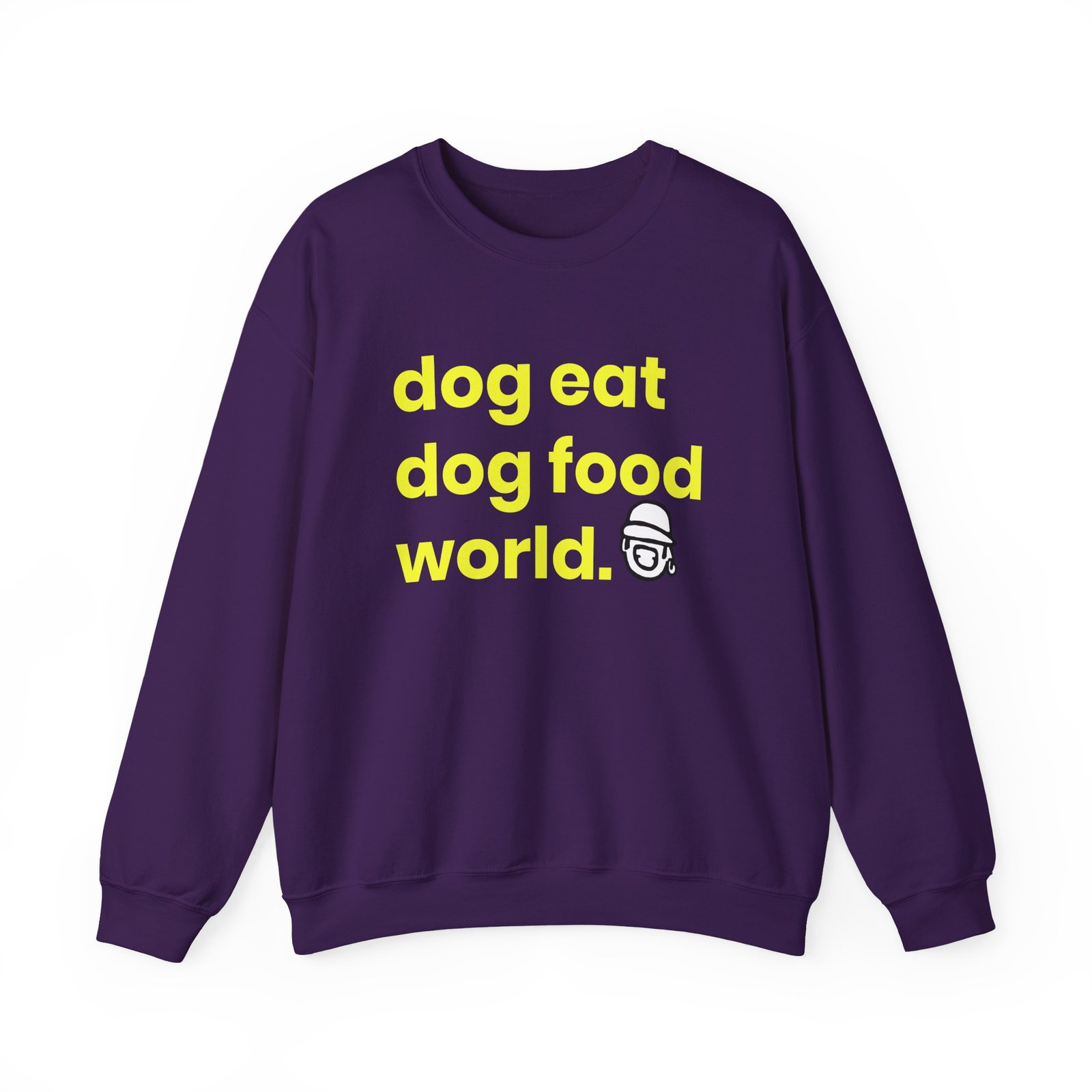 Niko B Dog Eat Dog Food World Unisex Heavy Blend™ Crewneck Sweatshirt