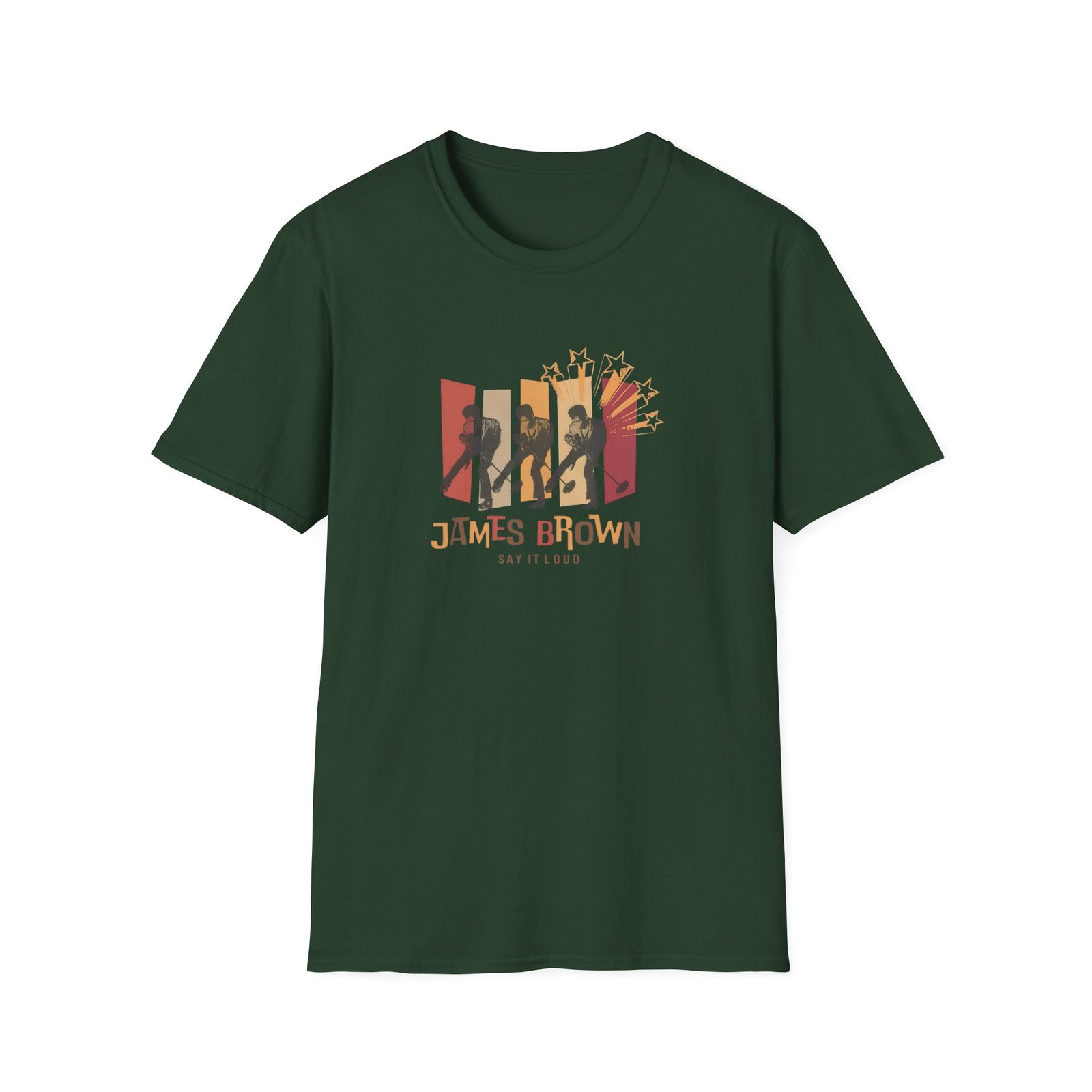 James Brown Say It Loud Crooner Unisex Softstyle T-Shirt