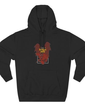 Broken Teeth Demon Three-Panel Fleece Hoodie